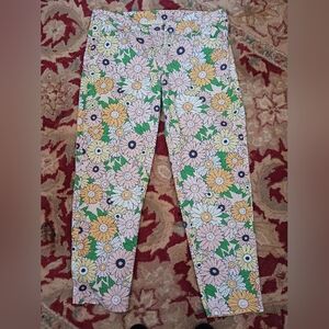 Modcloth Floral Ankle Pants - Multicolor